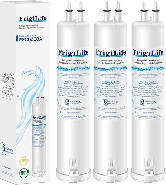 RFC6600A Refrigerator Water Filter Compatible with EDR3RXD1, Everydrop Filter 3, 4396841, 4396710, Kenmore 46-9083, 46-9030, 9030, 9083, KAD3RXD1, WHR3RXD1, 3PACK