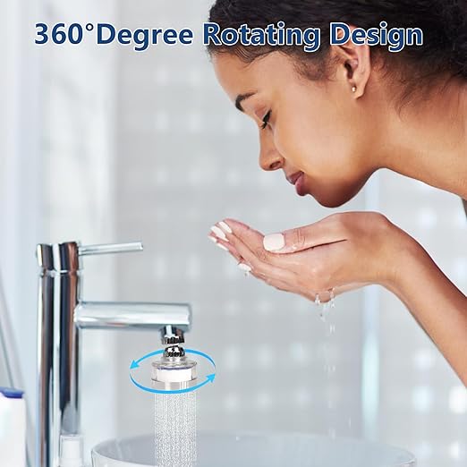 14 Pcs Sink Water Filter with Filter Elements Set, Universal Sink Faucet Filter 360°Rotating,Tap Water Filter Removes Fluoride Hard Water,Faucet Filter Faucet Extender for Home Kitchen Sink