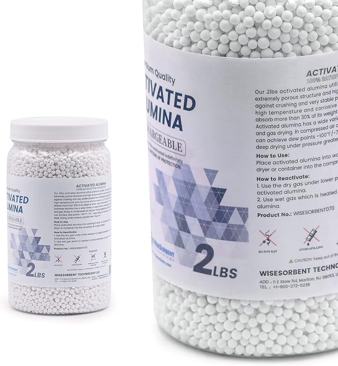 2 LBS Activated Alumina, Alumina Desiccant Great for Filament Drying, Reusable Dessicant Dehumidifiers Desiccant Moisture Absorber Prevent Wet Filament