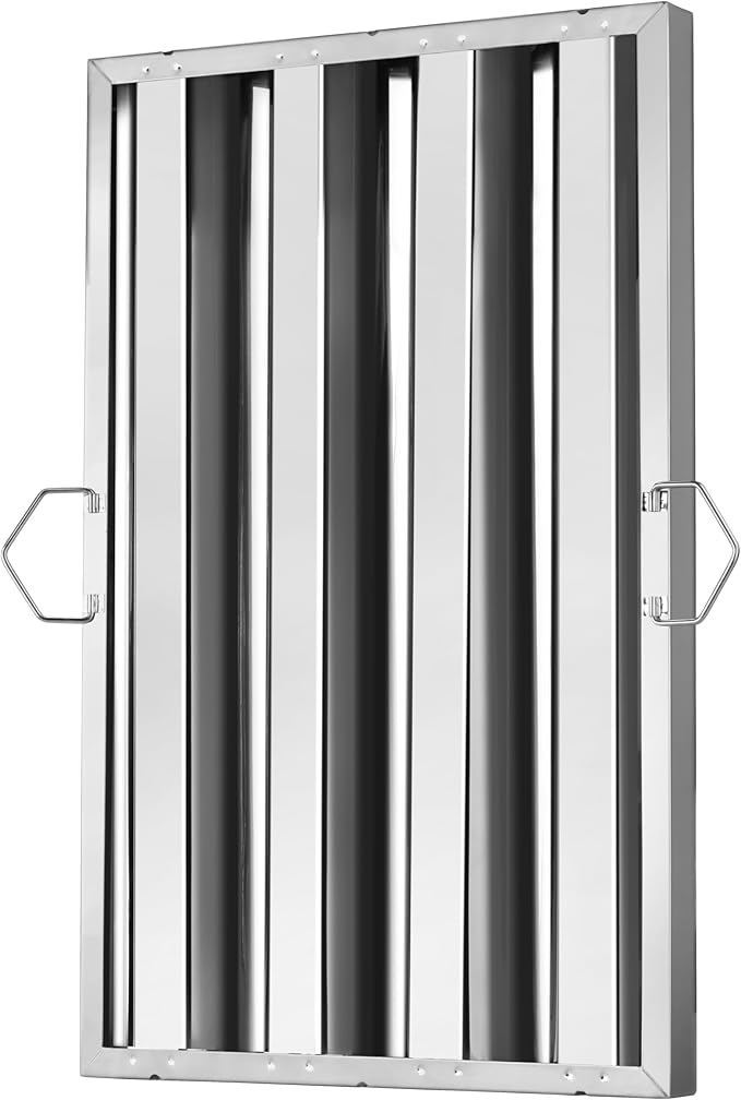 New Star Foodservice 54347 Stainless Steel Hood Filter 16" W x 25" H, Set of 6