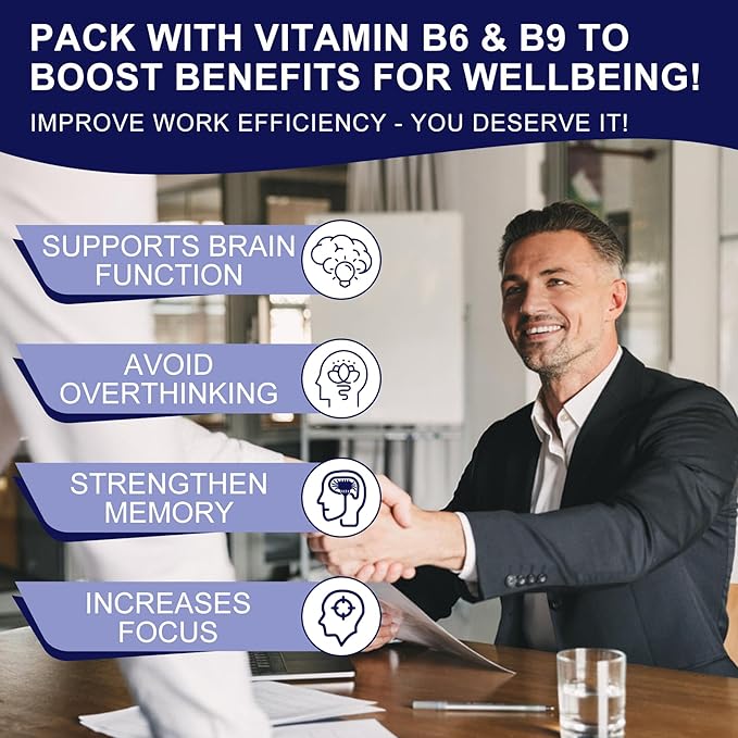 L Tyrosine Gummies 1100mg Mood Support Blend, with Ashwagandha, L-Theanine, Vitamin B Complex B6, Folate(Vitamin B9), Focus & Memory, Cognition & Brain Function, Energy Boost,Stress Support, 2Pc/120ct