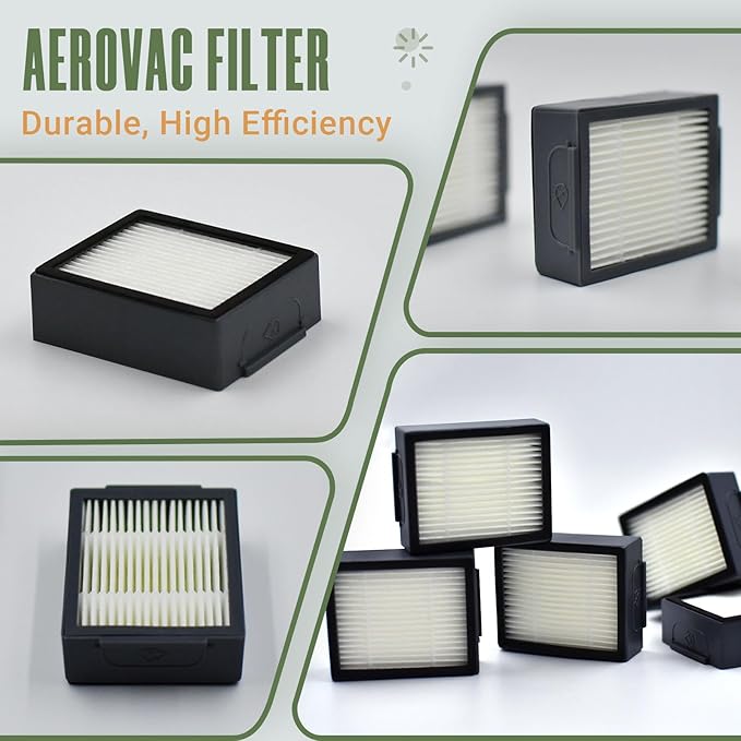 Replacement Parts Accessories Kit for iRobot Roomba J5 J5+ J6 J6+ J7 J7+ J8 J8+ J9 J9+ J J Plus Series Robotic Vacuum Attachment, 1 Rubber Brush, 5 HEPA Filter, 6 Side Brush