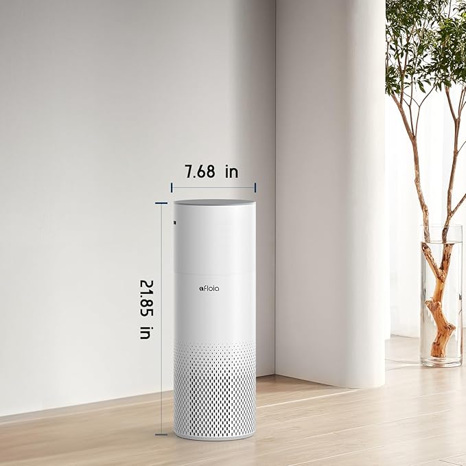 Afloia Humidifier and Air Purifier in One, 3-Stage Filter Cleaner Evaporatively Humidify Combo Remove Pets Dust Dander Hair Allergy Pollen Smoke Smell for Home Bedroom Large Room, 24dB Quiet