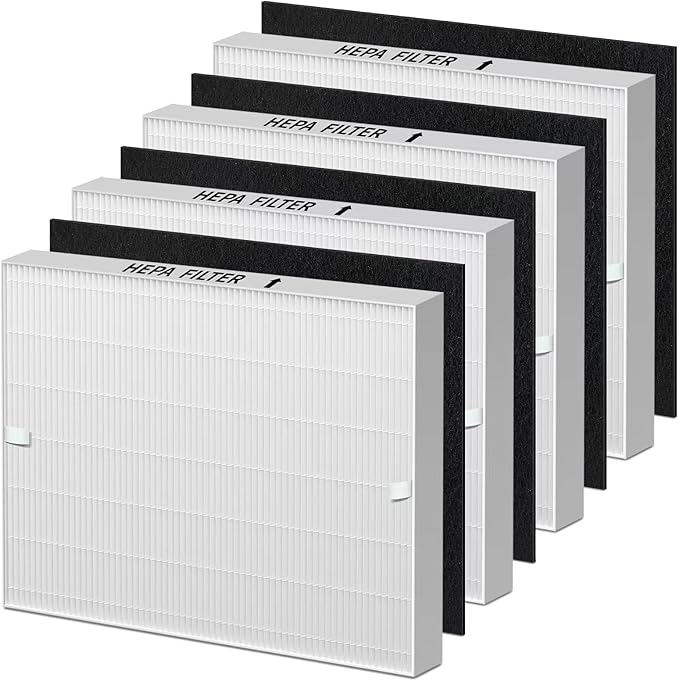 AP-1512HH Filter Compatible with Coway Airmega AP-1512HH, AP-1512HH-FP, AP-1518R, AP-1519P, and 200M Series Air Purifiers, Part # 3304899 (4 HEPA & 4 Carbon Filter)