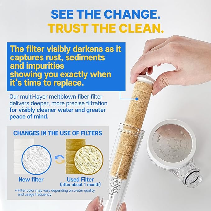 Filter Showerhead Inspired by Korea’s Beauty Culture – Pure Carbon Filters for Softer Skin & Smoother Hair | Carbon Composite Filter | Single Showerhead (AJ8200MC-SNG-1)