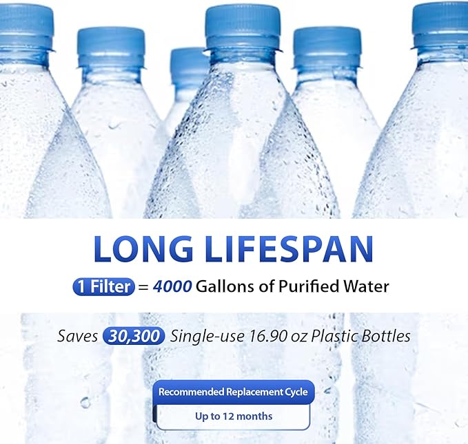 iSpring CT10-CL Countertop Water Filter, Multi-Layer Faucet Water Filter System with Versatile Faucet Adapter, Reduces Heavy Metals, Bad Odor, and Chlorine, Clear