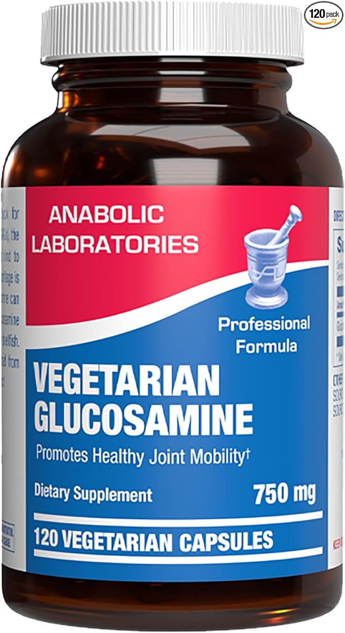 Vegan Glucosamine Joint Health Supplement - Soft Tissue Cartilage Tendon and Ligament Supplement for Enhanced Mobility Comfort & Flexibility - Non-GMO Shellfish Free & Made in The USA - 120 Servings