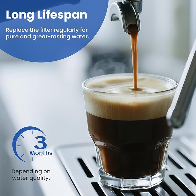 4Pack Coffee Machine Filter Compatible with Philips AquaClean Water filter 3200 Espresso Machine Filter for Fully Automatic Coffee Machines Dedicated Anti-Lime Scale Water (CA6903)