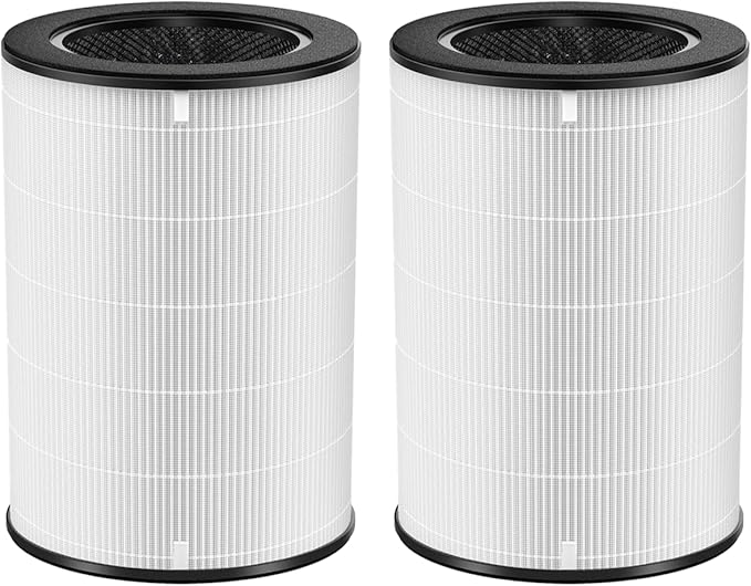 2 Pack AP-T45 AP-40FT Filters Replacement,True HEPA Filter Compatible with Homedics Total Clean 5-in-1 Air Cleaner Purifier AP-T40FL,AP-T40WT,AP-T40WTAR,AP-T45,AP-T45-BK,AP-T45-WT,Part #1461901
