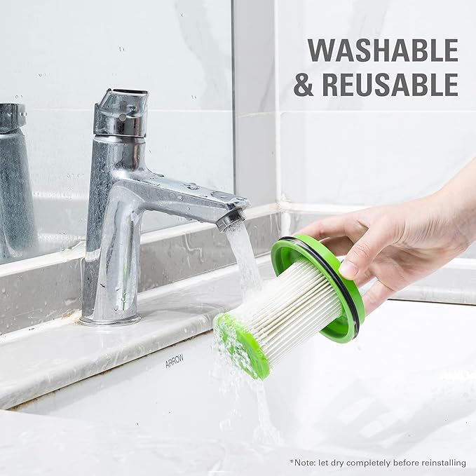 Greenworks (2-PK) Stick Vacuum Replacement HEPA Filters, Works with Greenworks Stick Vacuums (SVW24L411, SVG24L411, ‎SVW24L410, ‎SVG24L410)