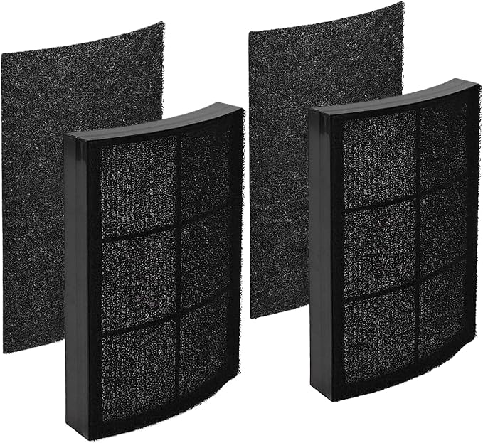 Breeze Tabletop Filter Replacement PECOMPAP, Compatible with Pure Enrichment PureZone Breeze Tabletop 2-in-1 Air Purifier, 2 H13 True HEPA Filter + 4 Activated Carbon Pre-filters