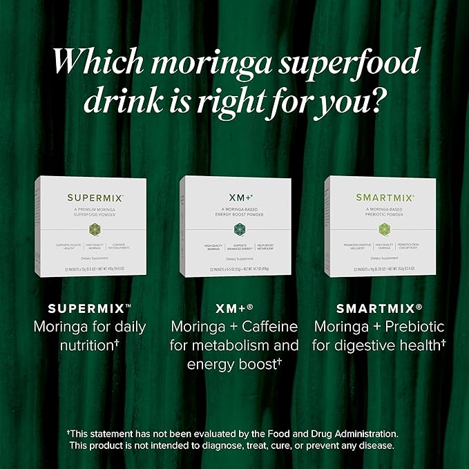 Isagenix XM+ - Natural Energy Support Drink Powder - Infused with Green Tea - Made with Shade-Dried Moringa Leaves - Individual Serving Packets (32 Servings)