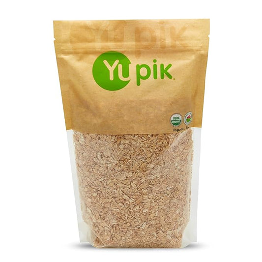 Yupik Organic Kamut Flakes, 2.2 lb (35.2 oz), Non-GMO, Kosher, Vegan, Made from Raw Whole Grains, Steamed, Rolled, & Lightly Roasted Flakes, Source of Fiber & Iron, Ideal for Cooking & Baking