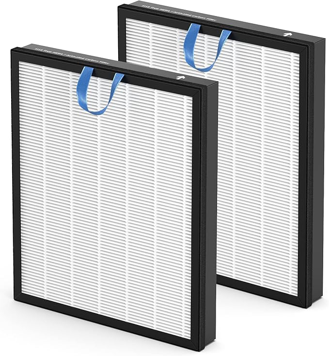 Vital 200S Replacement Filter Compatible with LEVOIT Vital 200S and Vital 200S-P Air Purifier, HEPA and High-Efficiency Activated Carbon Vital 200S-P Replacement Filter, Vital 200S-RF, 2 Pack, White