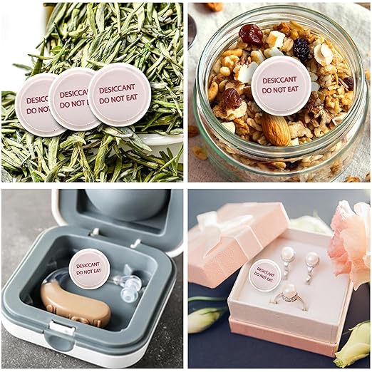 0.5 Gram 200 Pack Silica Gel Canister, Silica Gel Capsules, Silica Gel Packets, Moisture Absorbers for Food Storage, Food Grade Desiccant Dehumidifiers