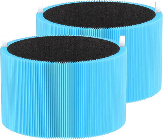 Blue Pure 211i Max AllergenBlock Replacement Filter Compatible with Blueair Blue Pure 211i Max Air Purifier, True H13 HEPA and Activated Carbon Filter, Compared Part #F2MAX, 2Pack