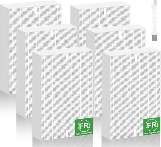 6 Pack Replacement Filters for Honeywell HPA300 HPA200 HPA100 Air Purifiers - Compatible with HPA300 HPA090 HPA250 Series - Filter R HRF-R3 HRF-R2 HRF-R1 - Honeywell Air Purifier Filter Kit