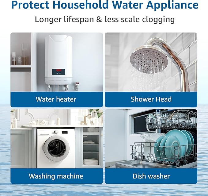 Maxblue Scale Inhibitor Water Filter Replacement for Aqua-Pure® System AP431, Aqua-Pure® AP430SS Whole House Scale Inhibition Inline Water System, Pack of 3