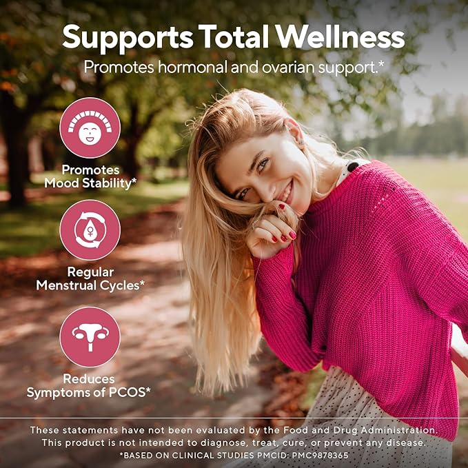 Inositol Supplement for Women – Myo-Inositol & D-Chiro Inositol – PCOS Supplements for Ovarian Support – Myo Inositol Supplement – Myoinositol and D Chiro Inositol – Vitamin B8– 40:1 Ratio - 120 Caps