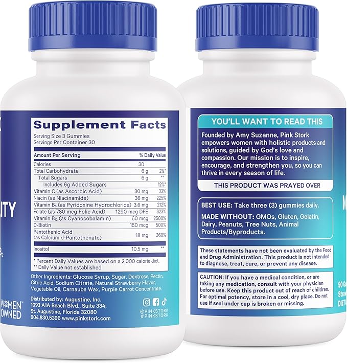 Blue Stork Fertility Supplement Gummies for Men - Male Prenatal Vitamins, Conception Support for Him - Reproductive Health, Hormonal Balance & Motility - 90 Count