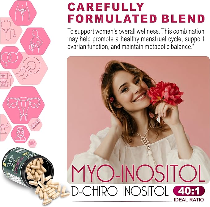 Bundle 6in1 Citrus Bergamot Complex 120 Count & 6in1 Myo-inositol & D-Chiro Inositol Supplement for Women 120 Count - for Digestion, Relaxation, & Overall Health