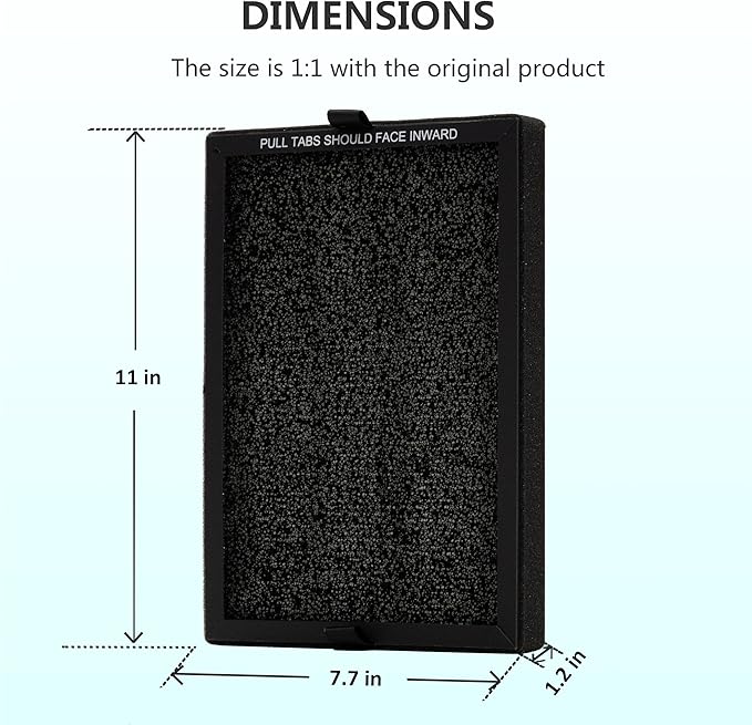 KF250 1200e Air Purifier Replacement True HEPA Filter, Compatible with Kenmore 1200e Series Air Purifier PM2010, 2-Pack