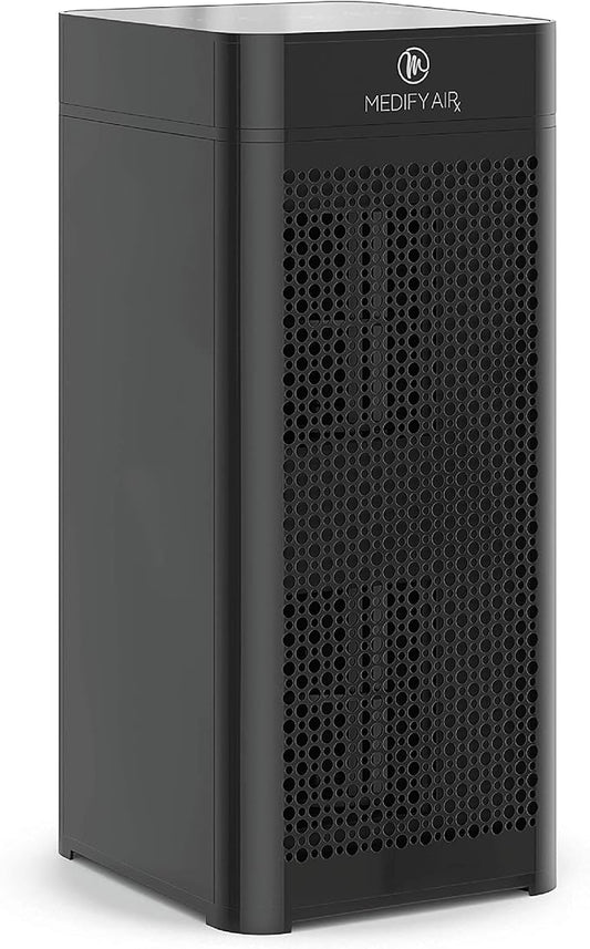 Medify MA-40 UV Light Air Purifier with True HEPA H14 Filter | 1,793 ft² Coverage in 1hr for Wildfires Smoke, Odors, Pollen, Pets | Removal to 0.1 Microns | Black, 1-Pack