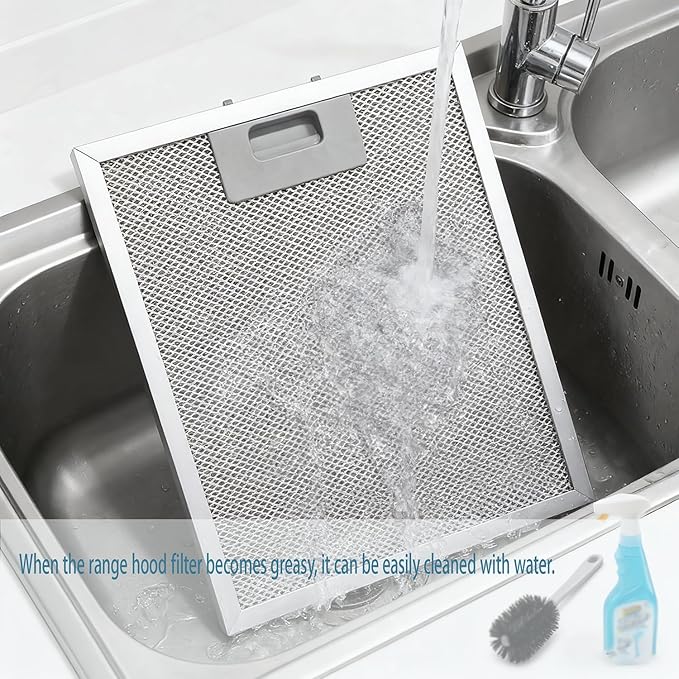 2 Pack SB08087294 Range Hood Filter 11.75"x 9.40" Compatible with For Broan Kenmore range hoods, Range Hood Aluminum Grease Filter, Replaces AP5614116 B08087294 RM523004 1373064