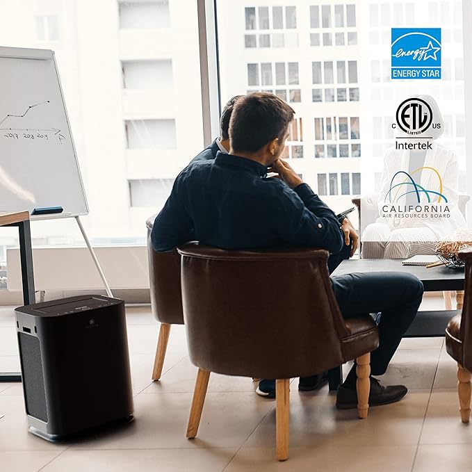 Medify MA-125 Air Purifier with True HEPA H14 Filter | 4,102 ft² Coverage in 1hr for Smoke, Wildfires, Odors, Pollen, Pets | Quiet 99.9% Removal to 0.1 Microns | Black, 1-Pack