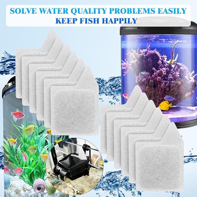 12 Pack Replacement Filter Cartridges XS for Tetra Whisper Extra Small Fish Tanks Filter; Refilled Filter Cartridges XS for Aquarium Kits Less 3 Gallons