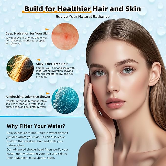 Hibbent Metal 10'' Filtered Rainfall Shower Head with Handheld Combo, High Pressure Shower Wand, 16'' Adjustable Arc Extension Arm, 20 Stage Shower Filter, 71'' Hose, Shower Holder, Oil Rubbed Bronze