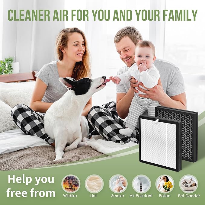 4-Pack G3 H13 HEPA Replacement Filter Compatible with AMEIFU G3 Air Pu-rifier (Sferf-30) and VEWIOR A3 Air Pu-rifier, G3 H13 HEPA Filter with 3-IN-1 High-Efficiency Filtration