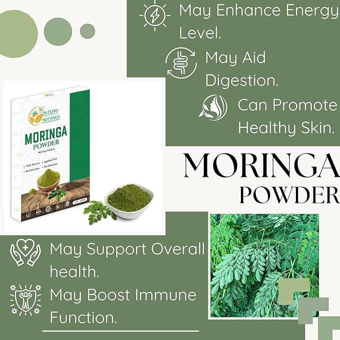 Moringa Leaf Powder Leaves oleifera Pure Premium Indian Powder Natural Fresh Morning Drink Vitamins and Immune Vitamin Superfoods 5.3oz Pack