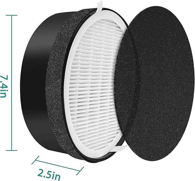 HME020248N Replacement Filter Compatible with hOmeLabs HME020248N Air Purifier, 2 Main Filter + 6 Activated Carbon Pre-filters