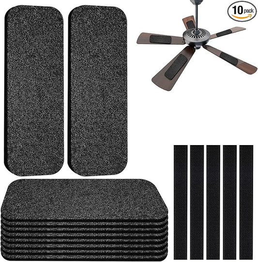 Ceiling Fan Filters Air Purifier Pads with Activated Charcoal 10 Pcs Easy-Stick Ceiling Fan Air Filters Pads Ceiling Fan Blade Purifier Pads for Common Household Contaminants