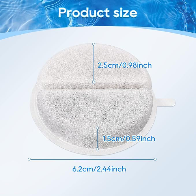 12 Pack Cat Water Fountain Filter Replacement for Lite & Premium 84oz 2.5L Drinking Automatic Pet Fountain, Dog Fountain Filters Fit Lite Pet Water Drinking Fountains