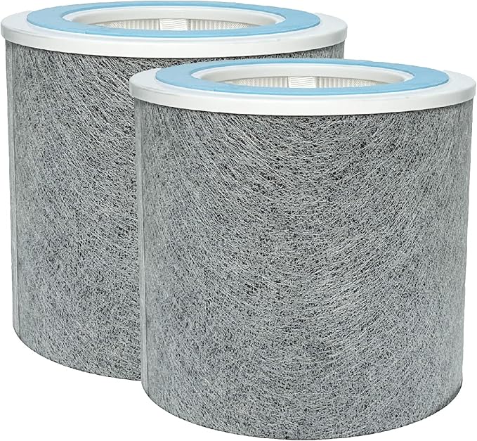 Nispira HC452 HP102 Replacement Filter For Shark NanoSeal Air Purifier HP102PET, HP100, HP105 HC450, HC451, HC455, UA455 3-in-1 True HEPA Activated Carbon Part HE1FKPET, 2 Pack