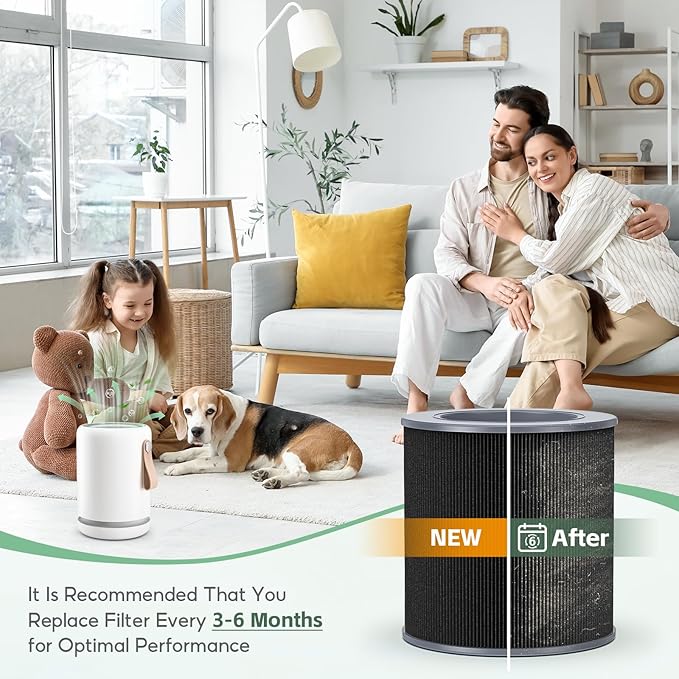 Air Mini PECO-HEPA Replacement filter, Compatible with Molekule Air Mini & Air Mini+ Air Purifiers, Pre Filter+True H13 HEPA+Activated Caebon Filter 3 Stages High-Efficiency Filtration