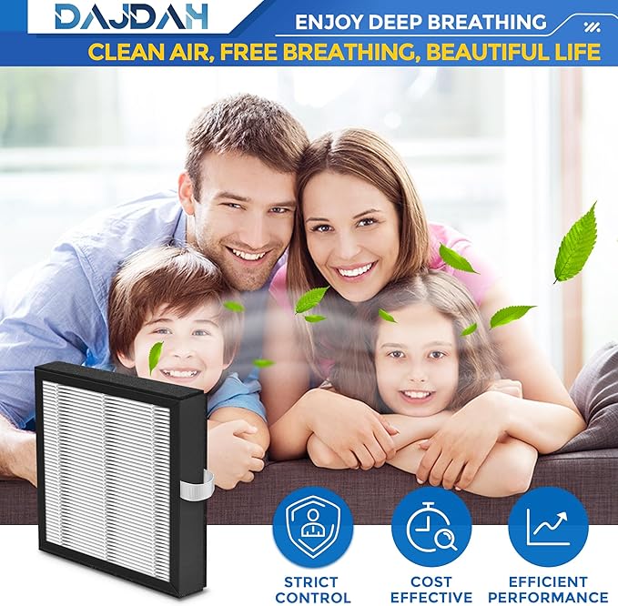 [UPGRADE] DH02 H13 HEPA Filter Compatible with Tenergy Dehumidifier Air Purifier Sorbi DH02 1000ML and Afloia Air Purifier Filter Replacement AQ8 Q8, Honati and Hysure Q7 with Activated Carbon, 4-Pack