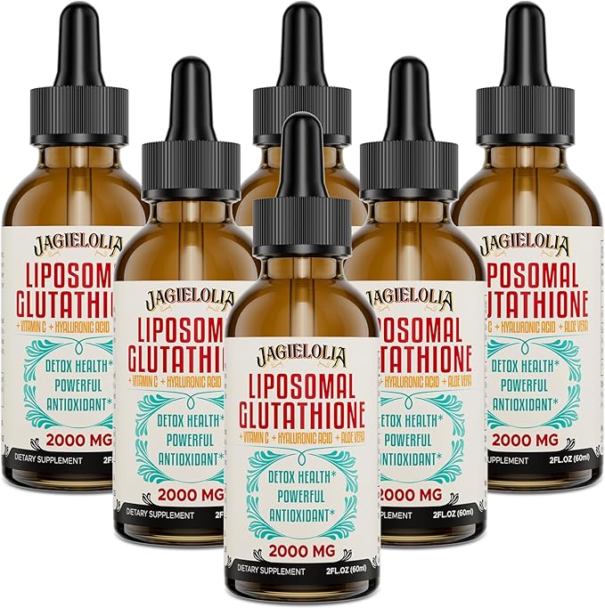 Liposomal Glutathione Liquid 2000MG – Antioxidant Detox Supplement for Women & Men, Aging Defense, Liver Function & Energy, with Hyaluronic Acid + Aloe Vera + Vitamin C, Natural & Vegan, 12 FL.OZ
