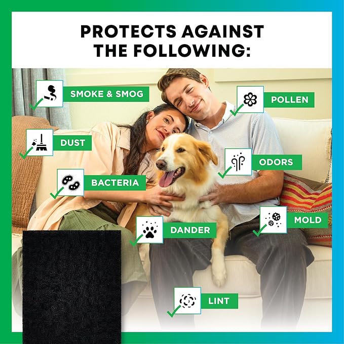 Filterbuy Activated Carbon Pre-Cut Filter HRF-A100 Replacement for Honeywell Air Purifier (4-Pack, Made in USA)