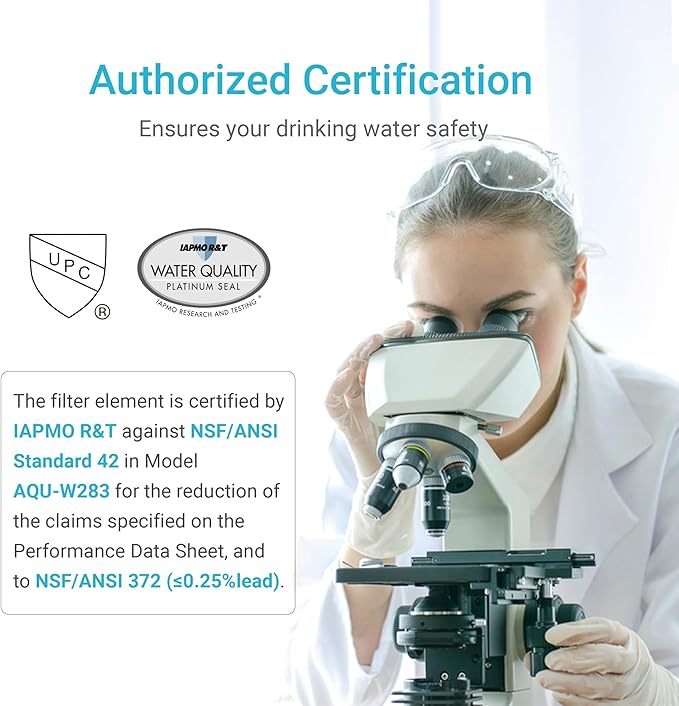 [WITH CHIP] AQUA CREST WF283-R Replacement for Elkay® 51300C, Compatible with Elkay® ezH20® and Halsey Taylor® Bottle Filling Stations, NSF/ANSI 42, Reduces Chlorine, Bad Taste & Odor, 2 Pack