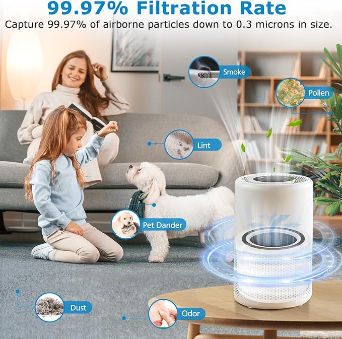 Core 200S Replacement Filter for LEVOIT Core 200S Smart WiFi Air PuriFier, 3-in-1 HEPA Filtration High-Efficiency Activated Carbon Pre-Filter, Core 200S-RF, 2 Pack