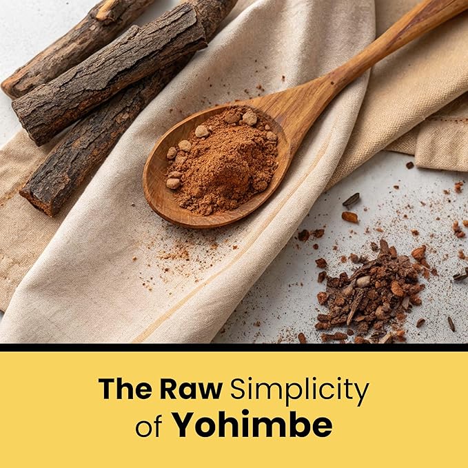 Yohimbe Bark Powder – 4 oz, Wildcrafted Dried Yohimbe Powder Sourced from Africa for Herbal Tea and Traditional Uses