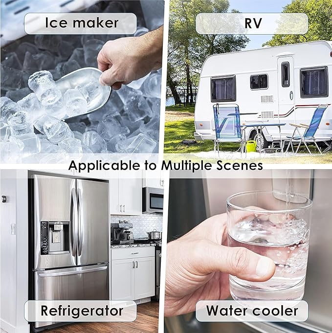 Waterdrop Inline Water Filter for Refrigerator and Ice Maker, NSF Certified High Capacity Drinking Water Filtration System with Direct Connect Fittings, Reduces Chlorine, PFAS/PFOA/PFOS