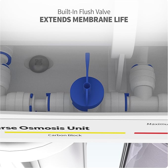 Aquatic Life 4-Stage Hydroponic Reverse Osmosis Water Filter System RO Filtration Unit, High Efficiency, 150 GPD