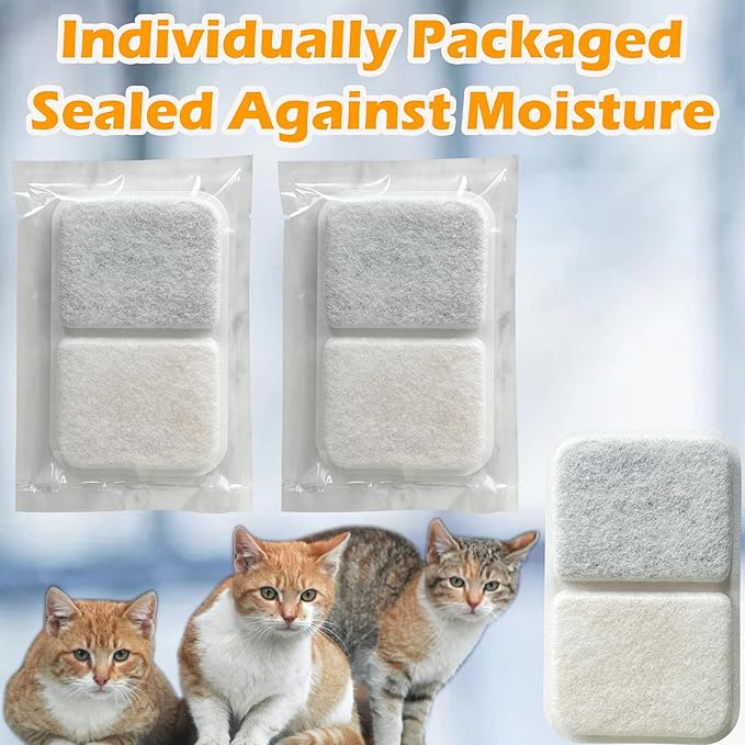12 Pack Activated Charcoal Filters Refills for Catit Litter Box, Odor Filters for Catit Airsift Jumbo Hooded Cat Litter Pan