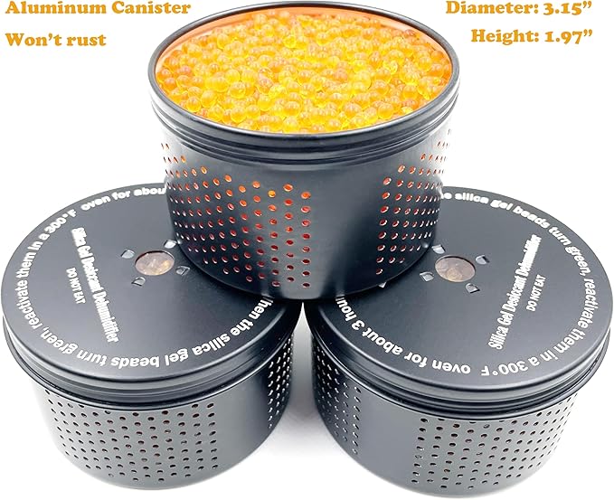 Gun Safe Dehumidifier, Moisture Absorbers, TOAAOT 200g Silica Gel Canister for Gun Case, Tool Box (3 Units)