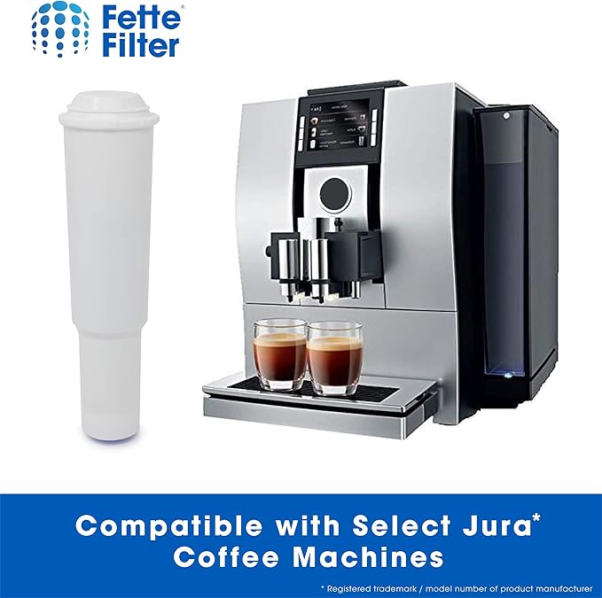 Fette Filter - Coffee Water Filters Compatible with Jura Clearyl White 64553, 7520, 60209, 68739, 62911 Also Compatible with Various Models of Nespresso, Capresso, Impressa Models Pack of 4