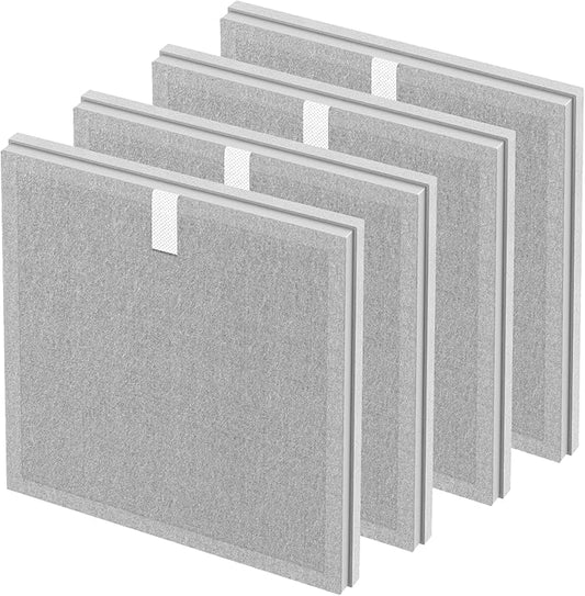 4 Pack 3-in-1 HEPA Replacement Filter Compatible with Pure Enrichment PureZone Air Purifier Part No. PEAIRPLG